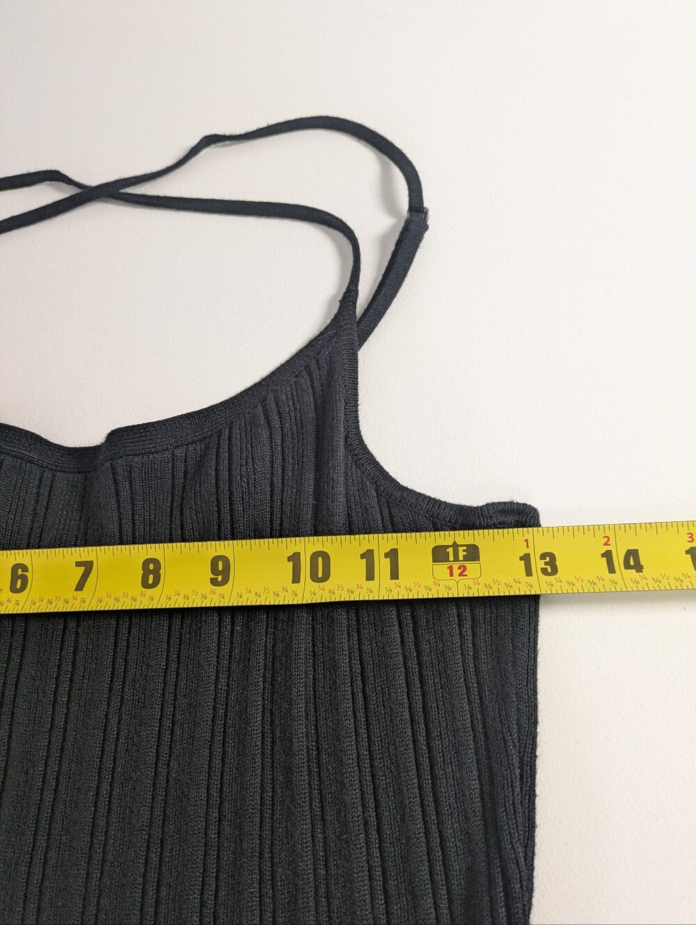 Abercrombie & Fitch Ribbed Mini Dress Size Small Black Cross Back Straps EUC - Picture 7 of 10